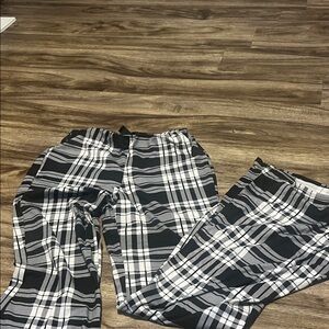 Windsor Black and White Plaid Flare Pants